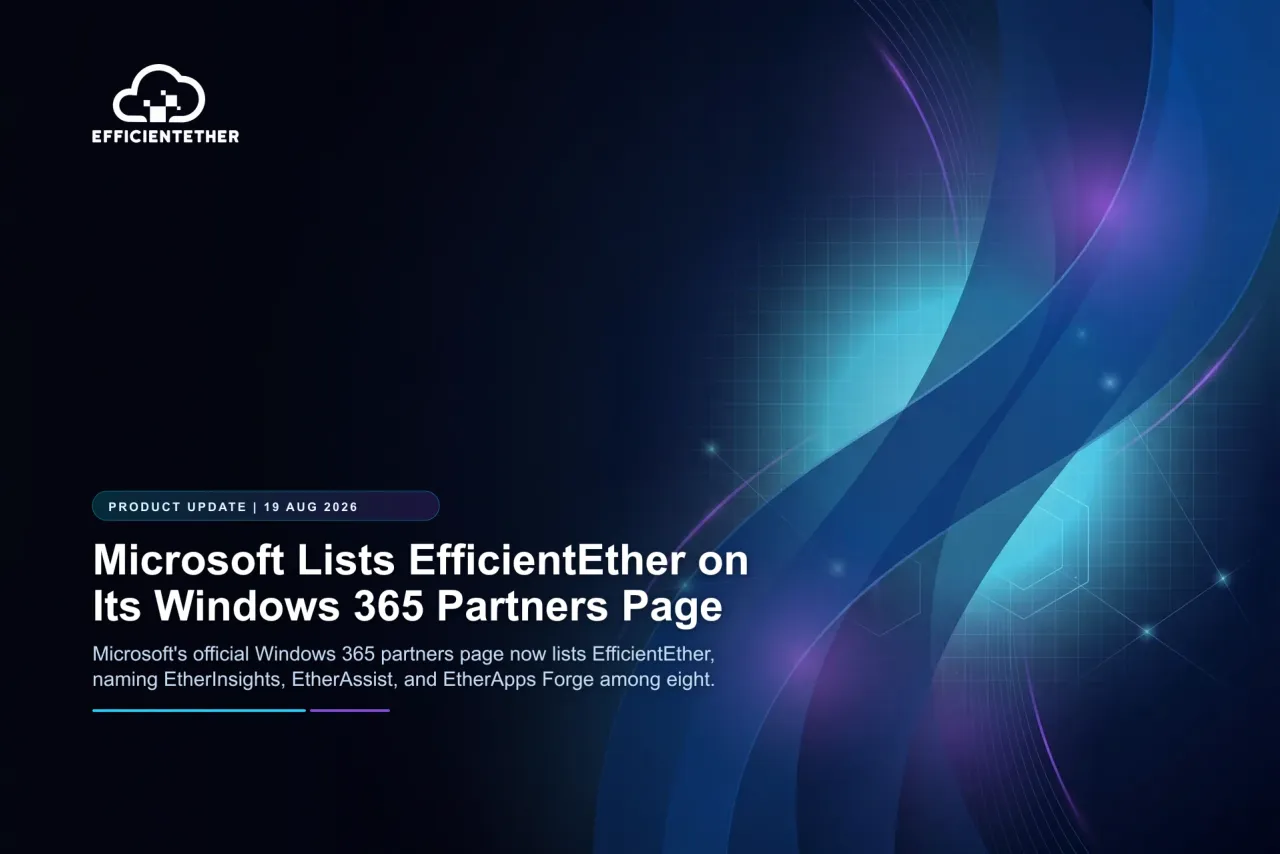 Microsoft Lists EfficientEther on Its Windows 365 Partners Page