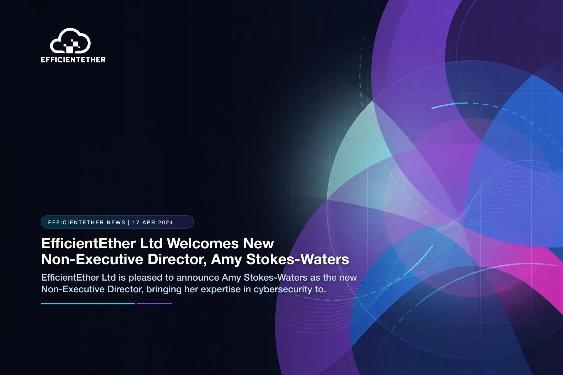 EfficientEther Welcomes Amy Stokes-Waters as Non-Executive Director