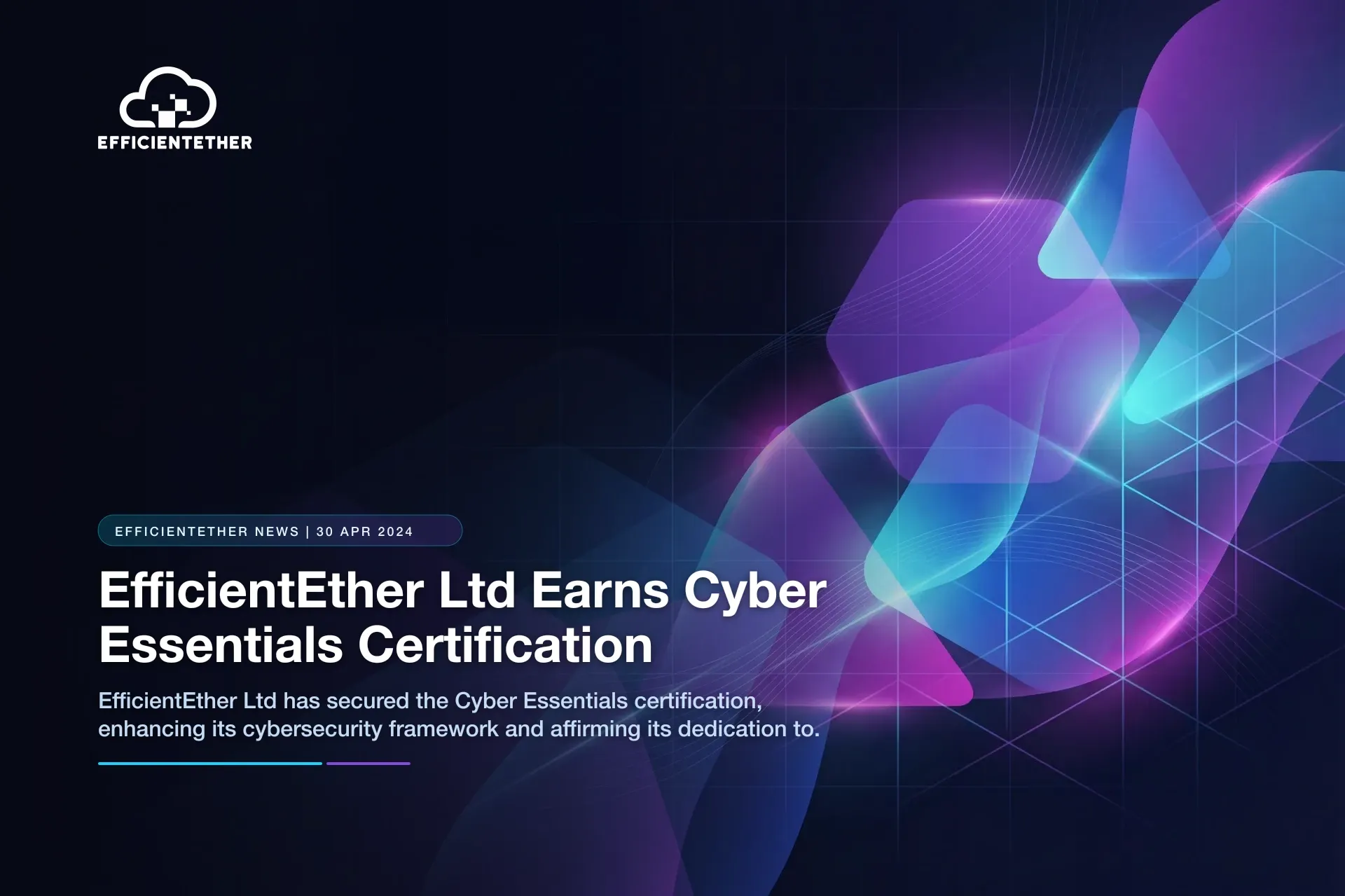 EfficientEther Earns Cyber Essentials Certification